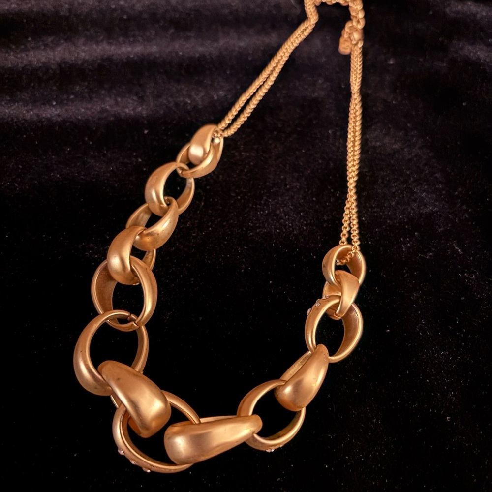 Satin Gold Chunky Necklace